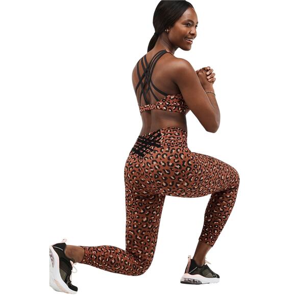 Fabletics Boost PowerHold® Leopard Mocha Meru High-Waisted 7/8 Legging XL | NWT - Picture 4 of 10